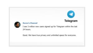Telegram získal 3 miliony nových uživatelů během výpadku konkurence
