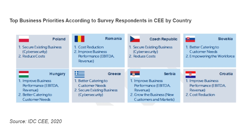 Top Business Priorities According to Survey Respondents in CEE by Country