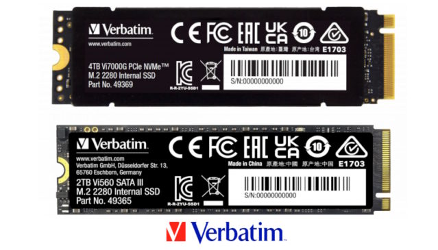 Verbatim navyšuje kapacity interních SSD disků