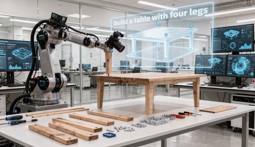Vědci z MIT používají AI k tomu, aby naučili robota stavět nábytek jen na požádání