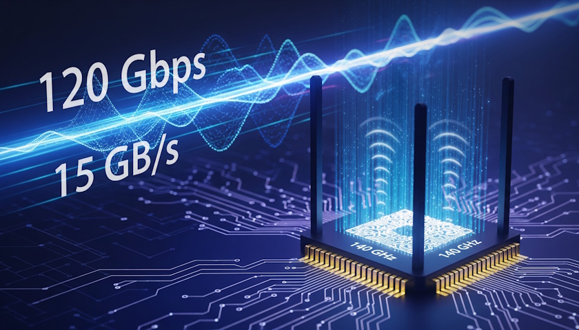 Průlomový bezdrátový transceiver dosahuje závratných 15 gigabajtů za sekundu