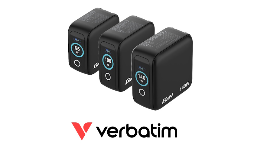 Verbatim představil řadu Mini GaN nabíječek s displejem