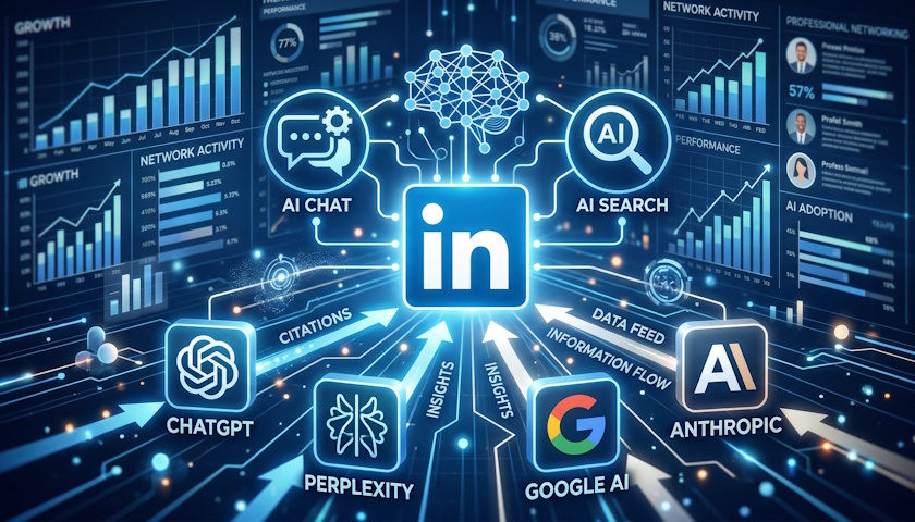 LinkedIn patří mezi hlavní zdroje odpovědí umělé inteligence