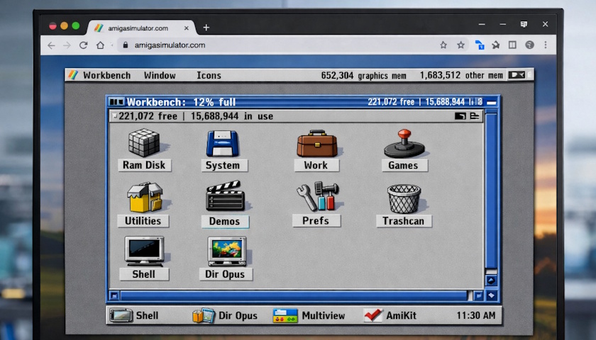 Simulátor Amiga Workbench vám pomůže vybrat ideální retro prostředí